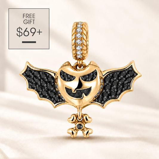 gona- Halloween Weekend Exclusive: FREE Gift on Orders Over $69 (48 Hours Only!) Vampire Tarnish-resistant Silver Dangle Charms With Enamel In 14K Gold Plated(Ships With Order, No Need To Add To Cart)