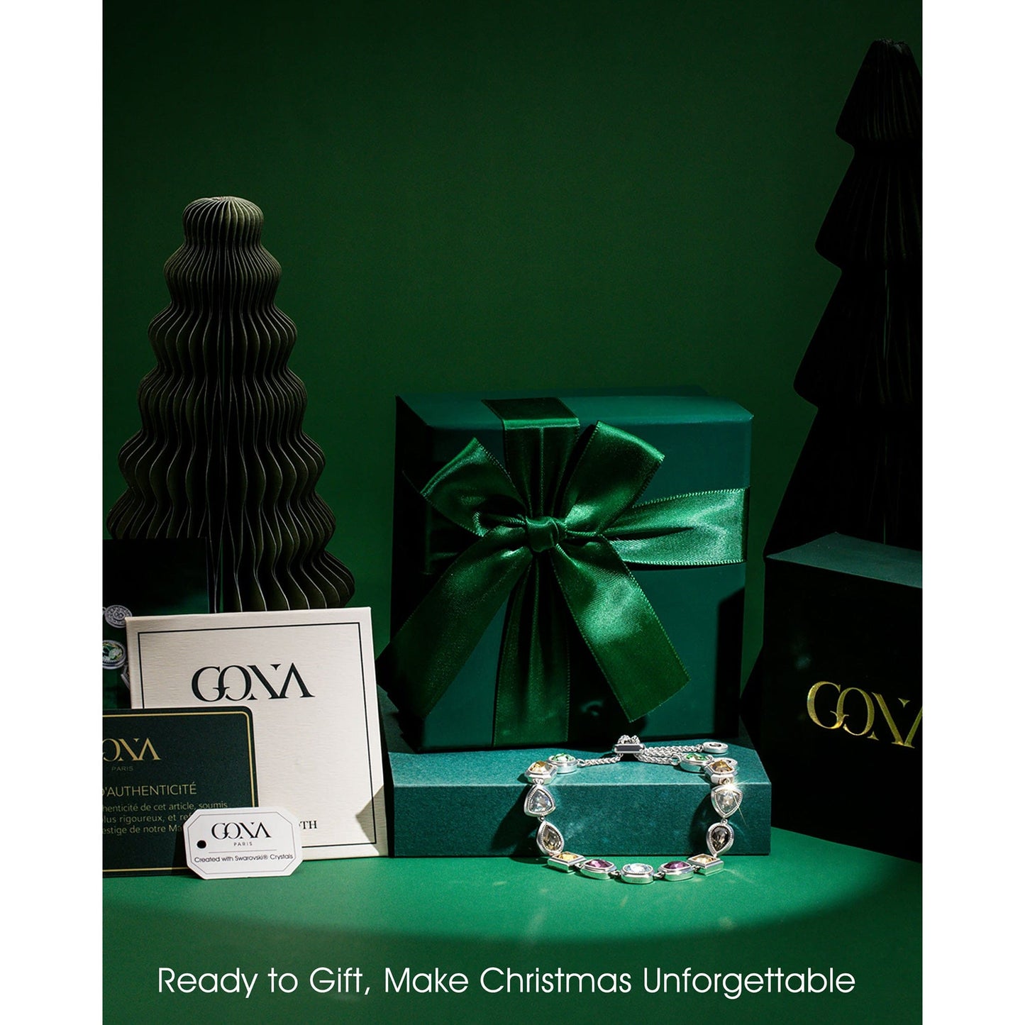 Lucky 7 Multi-Color Crystal Wish Bracelet, White Gold Plated - Handcrafted with Swarovski® Crystals, Adjustable Bolo Slider, Fits Wrist Sizes 5.6" - 8.9"