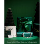 Lucky 7 Multi-Color Crystal Wish Bracelet, White Gold Plated - Handcrafted with Swarovski® Crystals, Adjustable Bolo Slider, Fits Wrist Sizes 5.6" - 8.9"