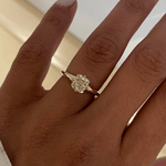 Golden Radiance - 1.1 ct Cushion Cut Lab-Grown Fancy Vivid Yellow Diamond Solitaire Ring In Tarnish-resistant Silver (Includes IGI Certification from International Gemological Institute)