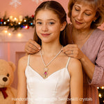 Forever Teddy Bear Pendant Tarnish-resistant Silver Pearl Necklace In 14K Gold Plated -Created With SWAROVSKI® Crystals