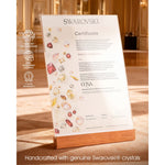 Sterling Silver Cherry Blossom Jewel Charm Necklace and Earrings Set In 14K Gold Plated - Created With SWAROVSKI® Crystals