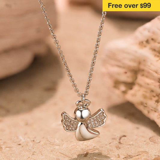 gona- Pamper Fan Exclusive: Spend Over $99 In A Single Purchase To Get This Sterling Silver Little Angel Necklace In White Gold Plated For FREE - (Ships With Order, No Need To Add To Cart)