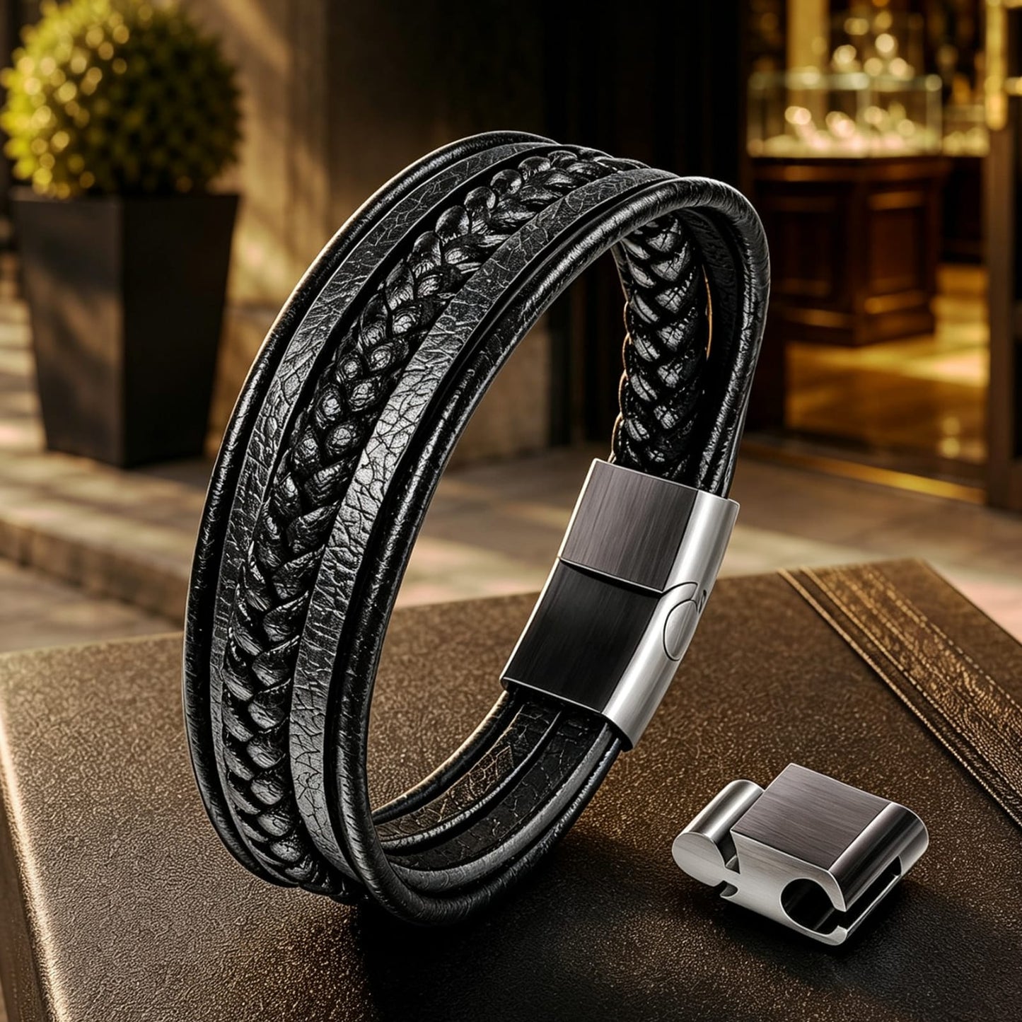 48 Hours Only | Father’s Day FREE Gift: Black Hand-Braided Leather Men’s Bracelet — No Minimum Purchase Required, Automatically Included With Your Order
