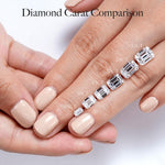 2ct Emerald-Cut Lab-Grown Diamond Ring with Bezel Setting Tarnish-resistant Silver In 14K Gold Plated (Includes IGI Certification from International Gemological Institute）