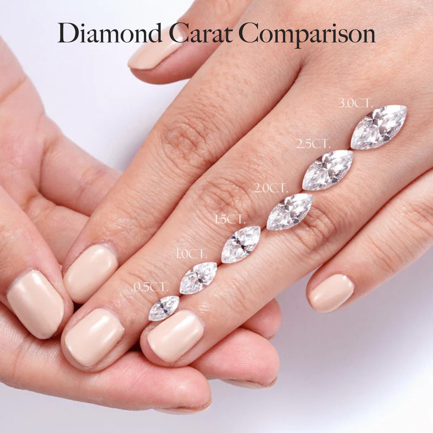 2ct Marquise Lab-Grown Diamond Ring in East-West Setting with Wave Band Claw Setting Tarnish-resistant Silver In 14K Gold Plated (Includes IGI Certification from International Gemological Institute)