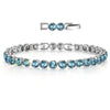 Rainbow Brilliance March Tarnish-resistant Silver Tennis Bracelet In White Gold Plated - Created With SWAROVSKI® Crystals