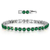 Rainbow Brilliance May Tarnish-resistant Silver Tennis Bracelet In White Gold Plated - Created With SWAROVSKI® Crystals