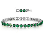 Rainbow Brilliance May Tarnish-resistant Silver Tennis Bracelet In White Gold Plated - Created With SWAROVSKI® Crystals