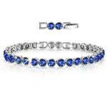 Rainbow Brilliance September Tarnish-resistant Silver Tennis Bracelet In White Gold Plated - Created With SWAROVSKI® Crystals