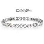 Rainbow Brilliance April Tarnish-resistant Silver Tennis Bracelet In White Gold Plated - Created With SWAROVSKI® Crystals
