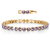 Rainbow Brilliance February Tarnish-resistant Silver Tennis Bracelet In 14K Gold Plated - Created With SWAROVSKI® Crystals