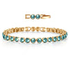 Rainbow Brilliance December Tarnish-resistant Silver Tennis Bracelet In 14K Gold Plated - Created With SWAROVSKI® Crystals