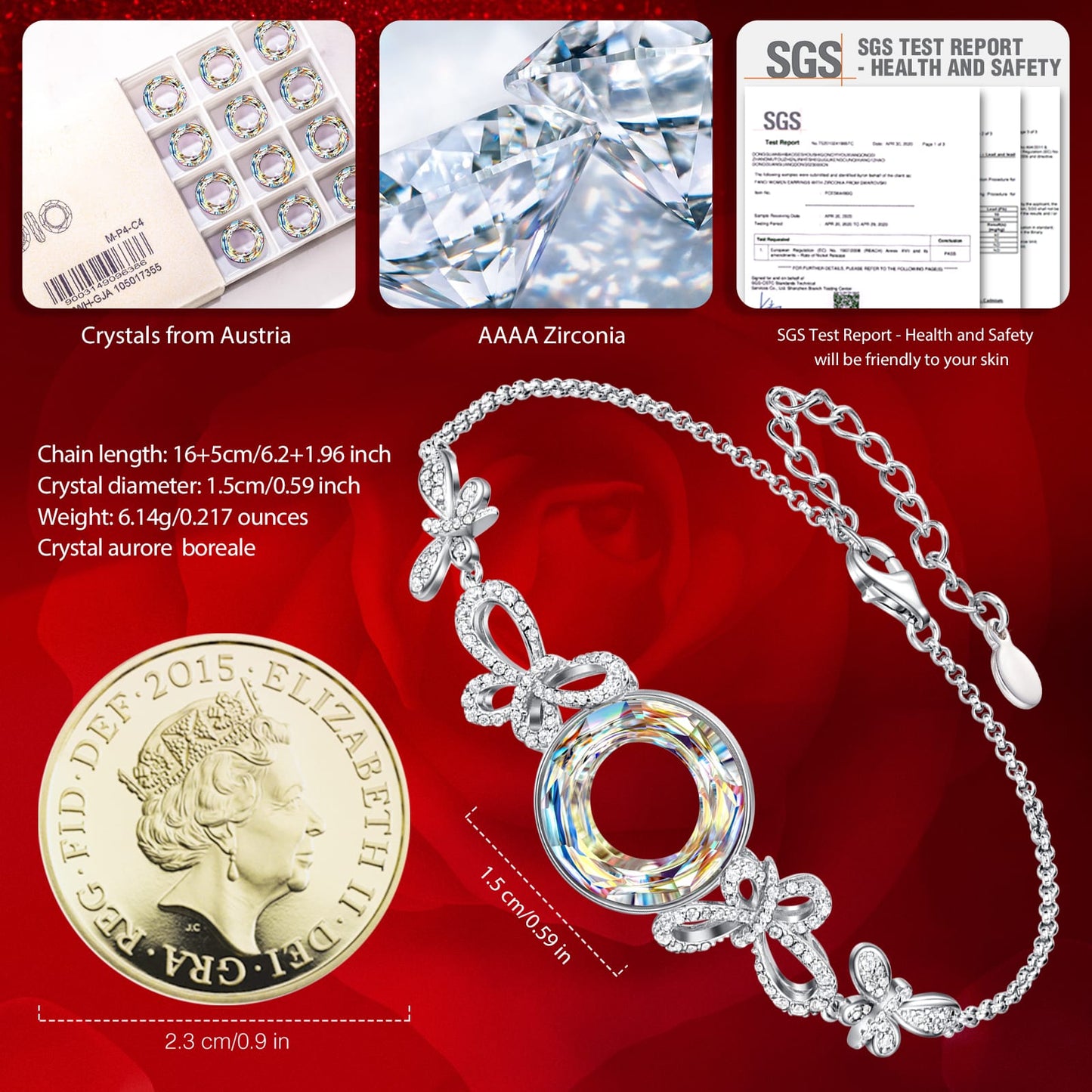 Mother‘s Day Exclusive: Spend $400+ in a Single Purchase to Get This Crystal Necklace and Bracelet Set in White Gold Plated - Created With Swarovski® Crystal for FREE (Ships With Order, No Need to Add to Cart)
