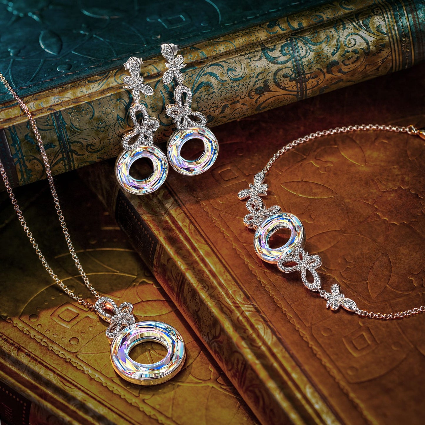 Mother‘s Day Exclusive: Spend $400+ in a Single Purchase to Get This Crystal Necklace and Bracelet Set in White Gold Plated - Created With Swarovski® Crystal for FREE (Ships With Order, No Need to Add to Cart)