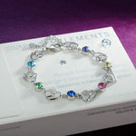 Graduation Season Exclusive: Spend $200+ in a Single Purchase to Get This Rainbow Double Heart Link Bracelet in White Gold plated -  Created With Swarovski® Crystal for FREE (Ships With Order, No Need to Add to Cart)