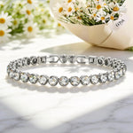 Rainbow Brilliance April Tarnish-resistant Silver Tennis Bracelet In White Gold Plated - Created With SWAROVSKI® Crystals