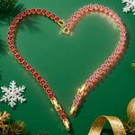 Rainbow Brilliance July Tarnish-resistant Silver Tennis Bracelet In 14K Gold Plated - Created With SWAROVSKI® Crystals