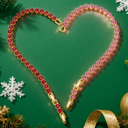 gona- Rainbow Brilliance July Tarnish-resistant Silver Tennis Bracelet In 14K Gold Plated - Created With SWAROVSKI® Crystals