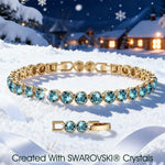 Rainbow Brilliance December Tarnish-resistant Silver Tennis Bracelet In 14K Gold Plated - Created With SWAROVSKI® Crystals