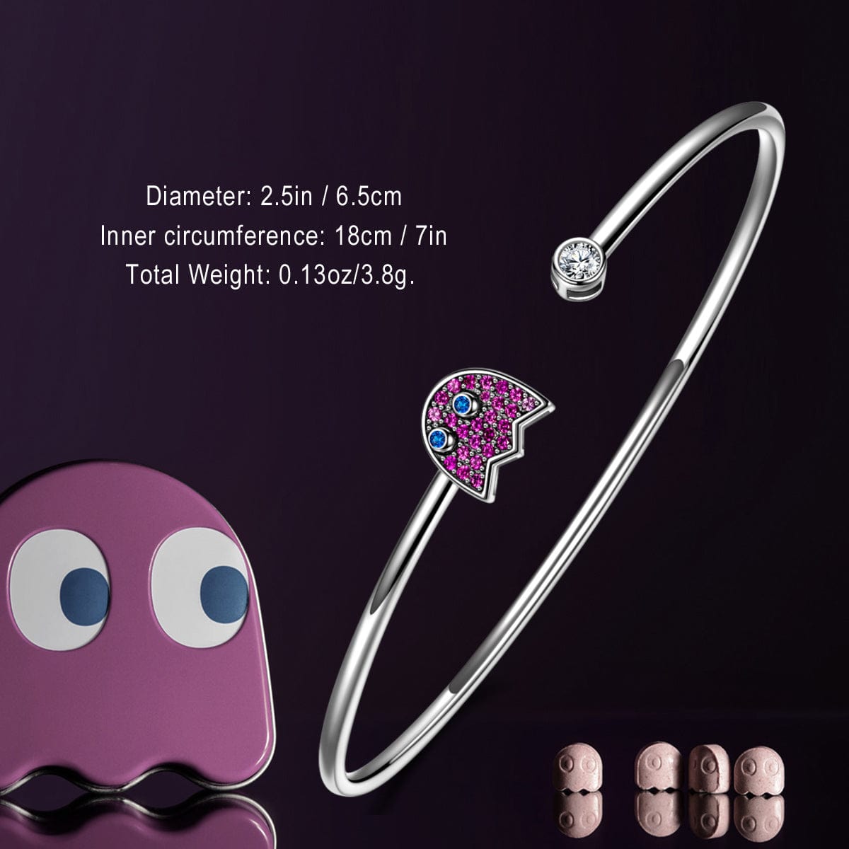 Halloween Treats Exclusive: Spend Over $500 In A Single Purchase To Get This Sterling Silver Monster Mash Necklace and Bracelet and Earrings Set In White Gold Plated For FREE - (Ships With Order, No Need To Add To Cart)