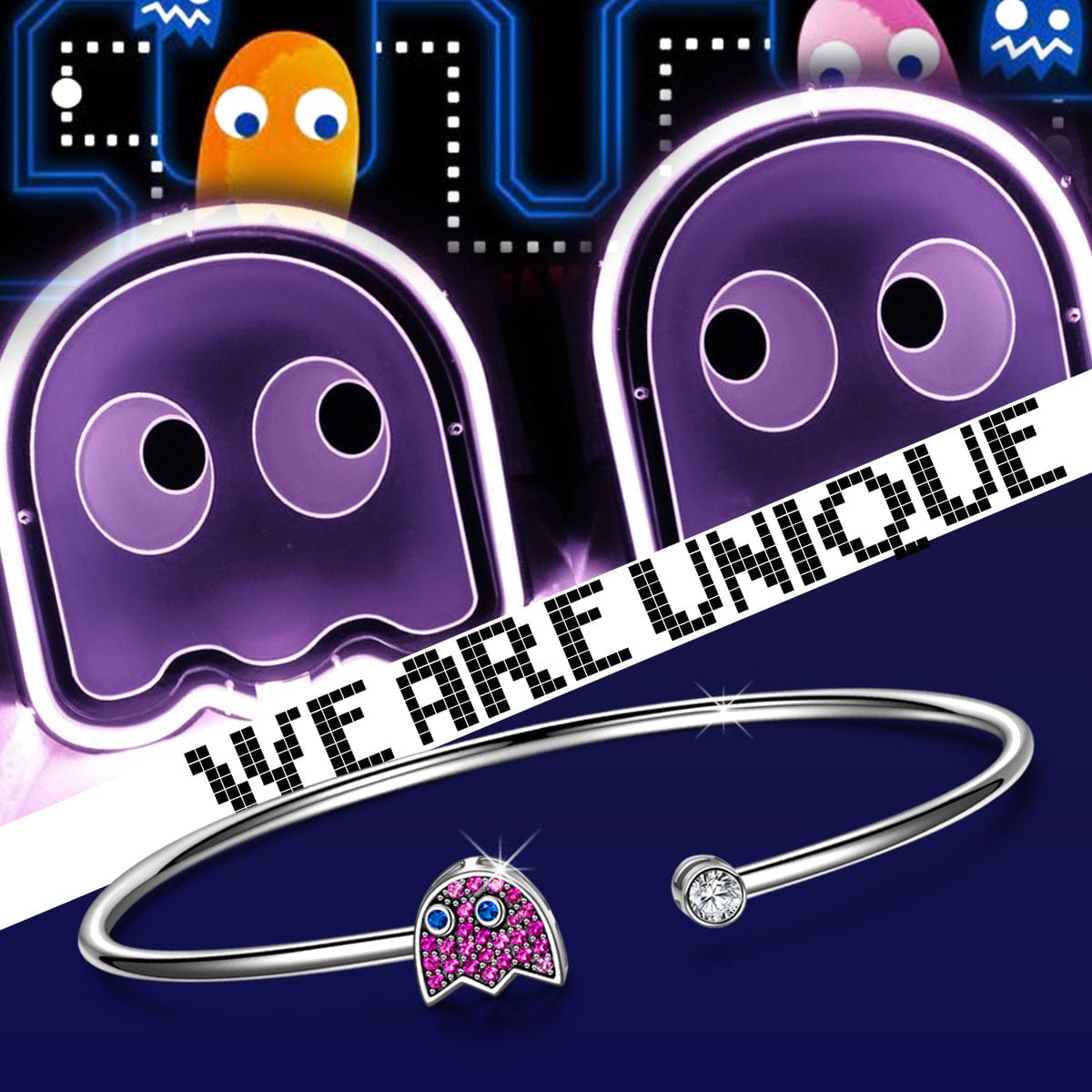 Halloween Treats Exclusive: Spend Over $500 In A Single Purchase To Get This Sterling Silver Monster Mash Necklace and Bracelet and Earrings Set In White Gold Plated For FREE - (Ships With Order, No Need To Add To Cart)