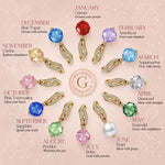 September Birthstone Tarnish-resistant Silver Dangle Charms In 14 Gold Plated -  Handcrafted with Swarovski® Crystals