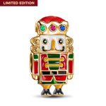 Nutcracker Soldier Tarnish-resistant Silver Dangle Charms With Enamel In 14K Gold Plated