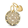 Guardian of Love Tarnish-resistant Silver Dangle Charms With Enamel In 14K Gold Plated