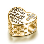 Love and Trust Tarnish-resistant Silver Charms In 14K Gold Plated