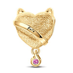 July Fox Birthday Stone Tarnish-resistant Silver Dangle Charms In 14K Gold Plated