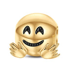 Hugs Emoji Tarnish-resistant Silver Charms In 14K Gold Plated