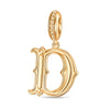 Letter D Tarnish-resistant Silver Dangle Charms In 14K Gold Plated
