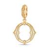 Letter O Tarnish-resistant Silver Dangle Charms In 14K Gold Plated