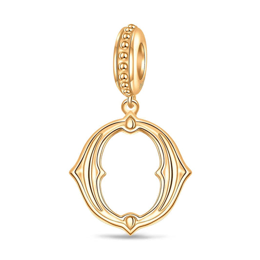 gona- Letter O Tarnish-resistant Silver Dangle Charms In 14K Gold Plated