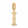 Letter I Tarnish-resistant Silver Dangle Charms In 14K Gold Plated