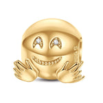 Sterling Silver Hugs Emoji Charms In 14K Gold Plated