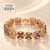 Exclusive Gift Offer: Spend $500+ in a Single Purchase to Get This Vintage Multi‑Color Floral Link Bracelet in 14K Gold Plated for FREE (Ships With Order, No Need to Add to Cart)