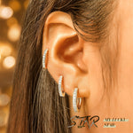 Marine Breeze Exclusive: Spend $99+ in a Single Purchase to Get This Half Paved Crystal Huggie Hoop Earrings in White Gold plated for FREE (Ships With Order, No Need to Add to Cart)