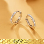 Marine Breeze Exclusive: Spend $99+ in a Single Purchase to Get This Half Paved Crystal Huggie Hoop Earrings in White Gold plated for FREE (Ships With Order, No Need to Add to Cart)