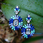 Limited Time Weekend Gift (Valid Friday – Monday): Spend $200+ in a Single Purchase to Get This Ombre Blue Violet Floral Burst Drop Earrings in Gunmetal Finish for FREE (Ships With Order, No Need to Add to Cart)