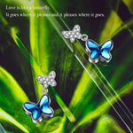 Limited Time Weekend Gift (Valid Friday – Monday): Spend $99+ in a Single Purchase to Get This Butterfly Blue Crystal Drop Stud Earrings in White Gold Plated for FREE (Ships With Order, No Need to Add to Cart)