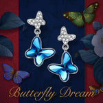 Limited Time Weekend Gift (Valid Friday – Monday): Spend $99+ in a Single Purchase to Get This Butterfly Blue Crystal Drop Stud Earrings in White Gold Plated for FREE (Ships With Order, No Need to Add to Cart)