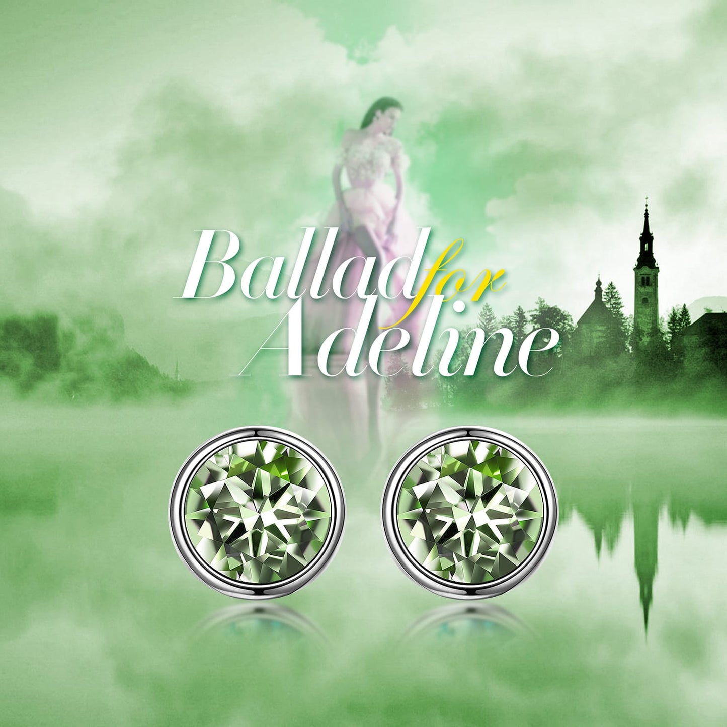 Graduation Season Exclusive: Spend $99+ in a Single Purchase to Get This Peridot Solitaire Stud Earrings in White Gold Plated - Created With Swarovski® Crystal for FREE (Ships With Order, No Need to Add to Cart)