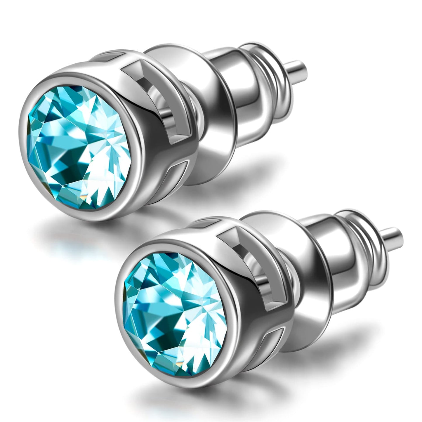 Marine Breeze Exclusive: Spend $99+ in a Single Purchase to Get This Peridot Solitaire Stud Earrings in White Gold Plated - Created With Swarovski® Crystal for FREE (Ships With Order, No Need to Add to Cart)