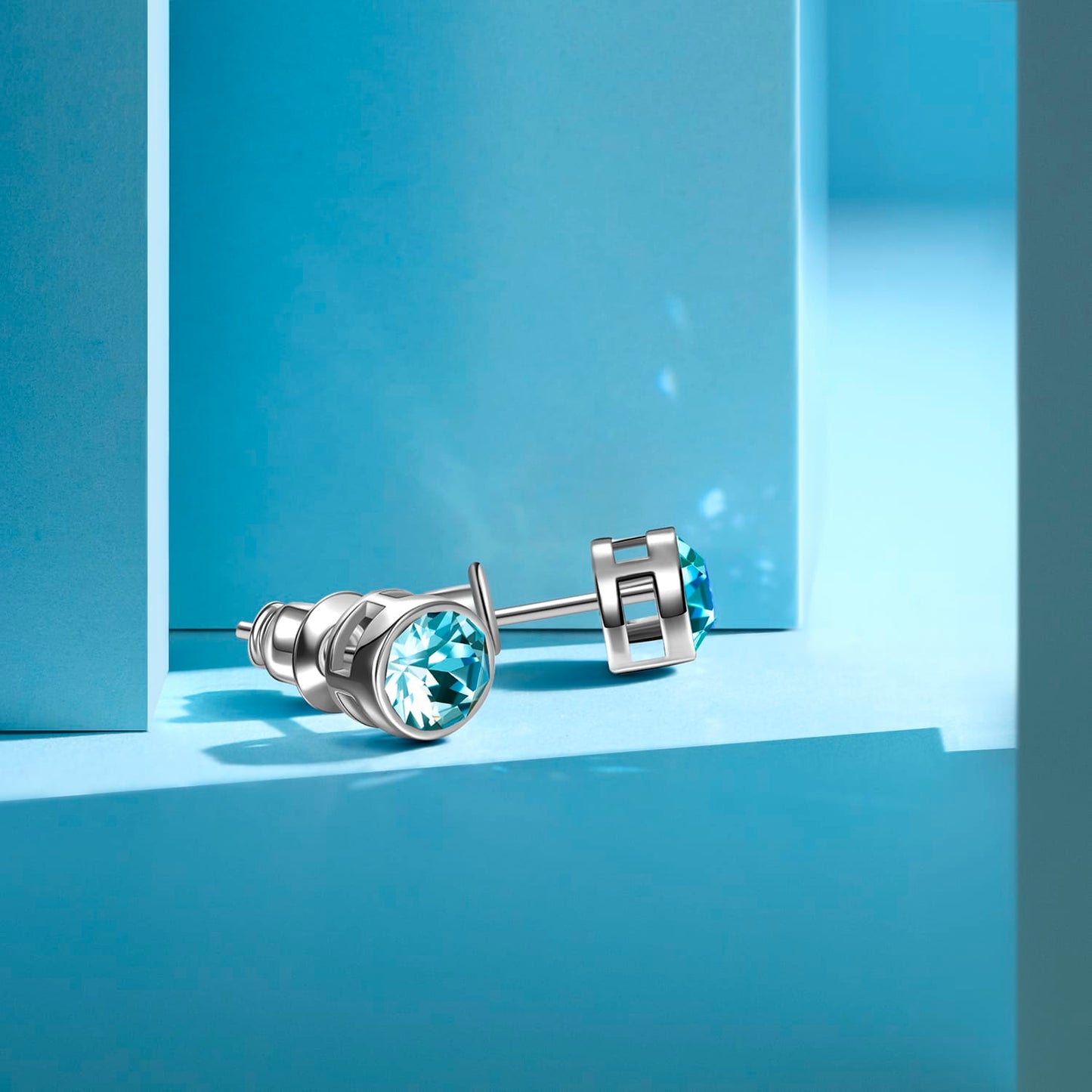 Marine Breeze Exclusive: Spend $99+ in a Single Purchase to Get This Peridot Solitaire Stud Earrings in White Gold Plated - Created With Swarovski® Crystal for FREE (Ships With Order, No Need to Add to Cart)