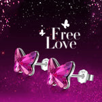 Christmas Exclusive: Spend Over $100 In A Single Purchase To Get This Sterling Silver Purple Butterfly Earrings In White Gold Plated For FREE - (Ships With Order, No Need To Add To Cart)