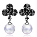 Halloween Treats Exclusive: Spend Over $200 In A Single Purchase To Get This Sterling Silver Silver Midnight Clover Necklace and Earrings In White Gold Plated For FREE - (Ships With Order, No Need To Add To Cart)