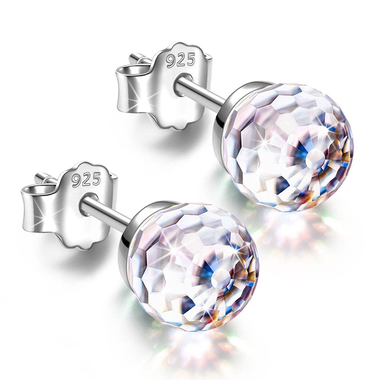 Halloween Treats Exclusive: Spend Over $99 In A Single Purchase To Get This Sterling Silver Prismatic Wonder Gem Earrings In White Gold Plated For FREE - (Ships With Order, No Need To Add To Cart)