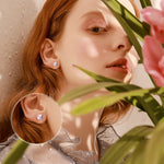 Halloween Treats Exclusive: Spend Over $99 In A Single Purchase To Get This Sterling Silver Prismatic Wonder Gem Earrings In White Gold Plated For FREE - (Ships With Order, No Need To Add To Cart)